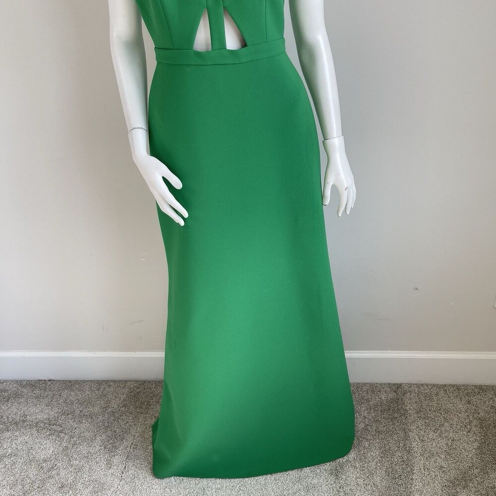 BCBGMaxAzria Strappy Cutout Emerald Maxi Gown - Picture 3 of 12